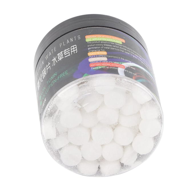 CO2 Tablet Koolstofdioxide Diffuser voor Waterplant Gras Vis Tank Aquarium gray