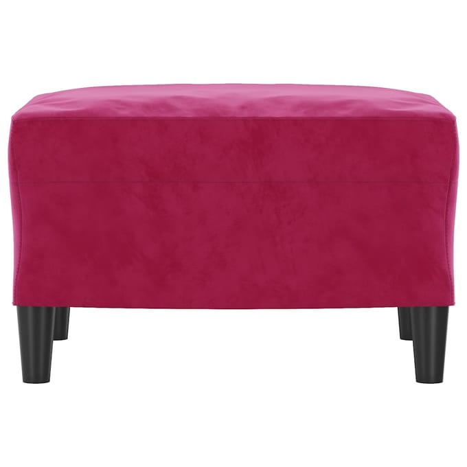 vidaXL - Voetenbank - 60x50x41 - cm - fluweel - wijnrood