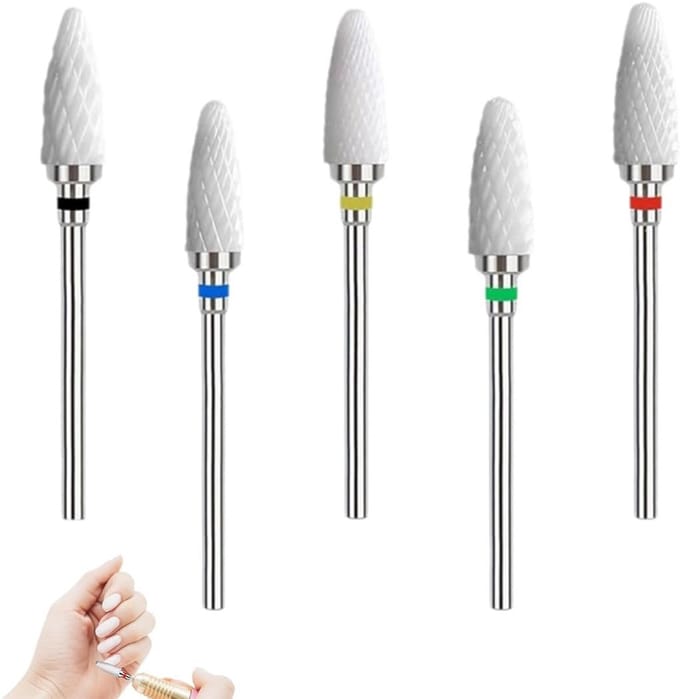 Keramische Nagelfrees Set - 5 Stuks voor Professionele Nagelverzorging