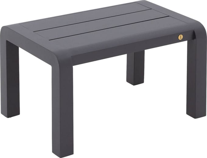 Goossens Tuintafels Yngvar - Aluminium - grijs - 60 x 35 x 40 cm