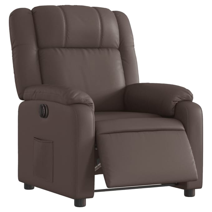vidaXL - Fauteuil - verstelbaar - elektrisch - kunstleer - bruin