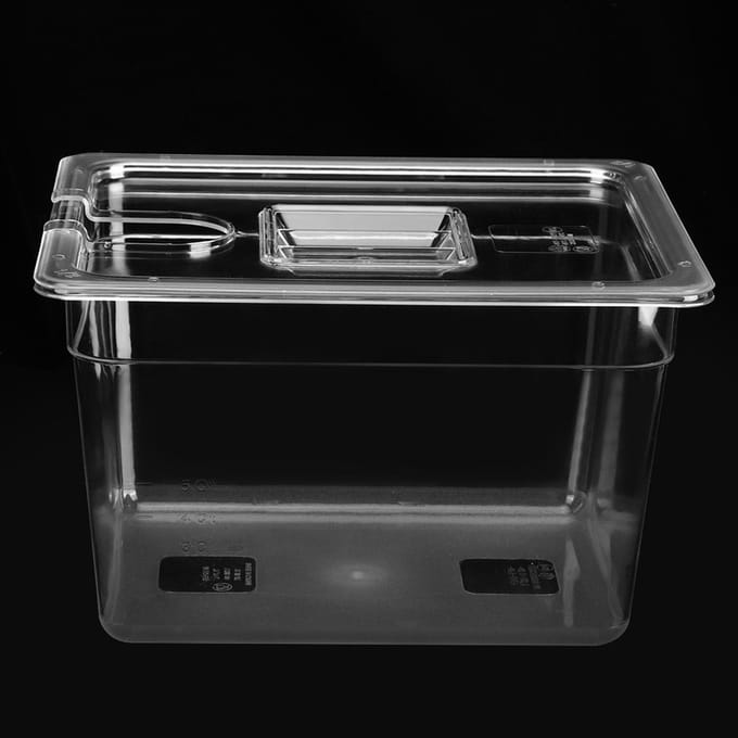 11.71L Vacuümcontainer met deksel voor Vacuümcirculator Culinaire Precisie Koker white
