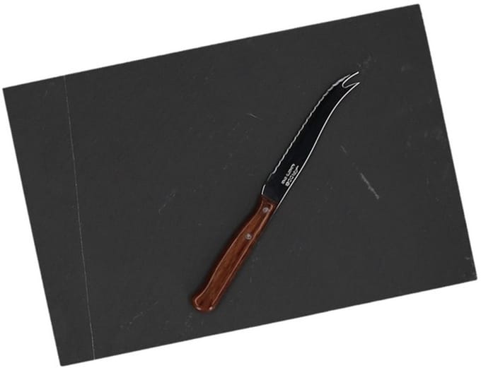 Kaas serveerplank leisteen 30 cm met kaasmes