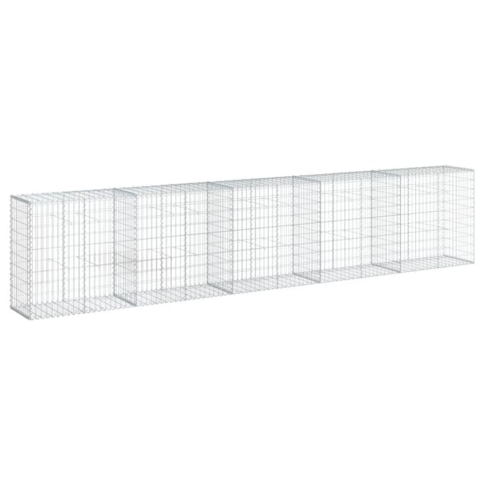 vidaXL - Schanskorf - 500x50x100 - cm - gegalvaniseerd - ijzer - zilverkleurig