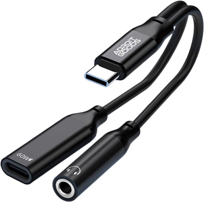AdroitGoods USB C Aux - Hi-Fi - 16Bit - 48Khz - USB C Jack - USB C naar 3.5 mm Jack Adapter