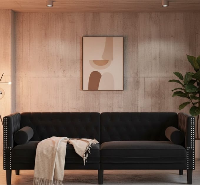 Luxe Bank – Zwart – Industrohome