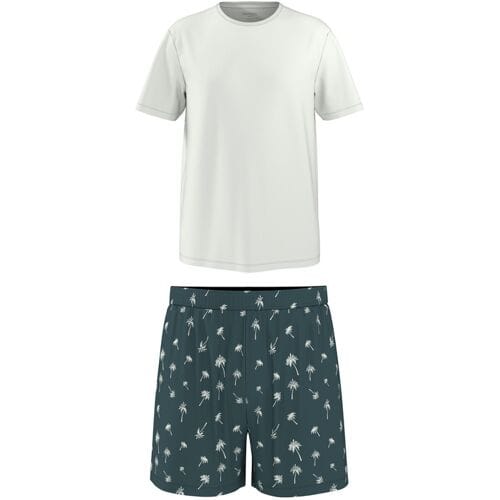 esmara Men Heren shortama (Wit/groen, S (44-46))