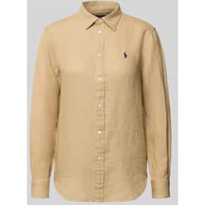 Overhemdblouse van puur linnen