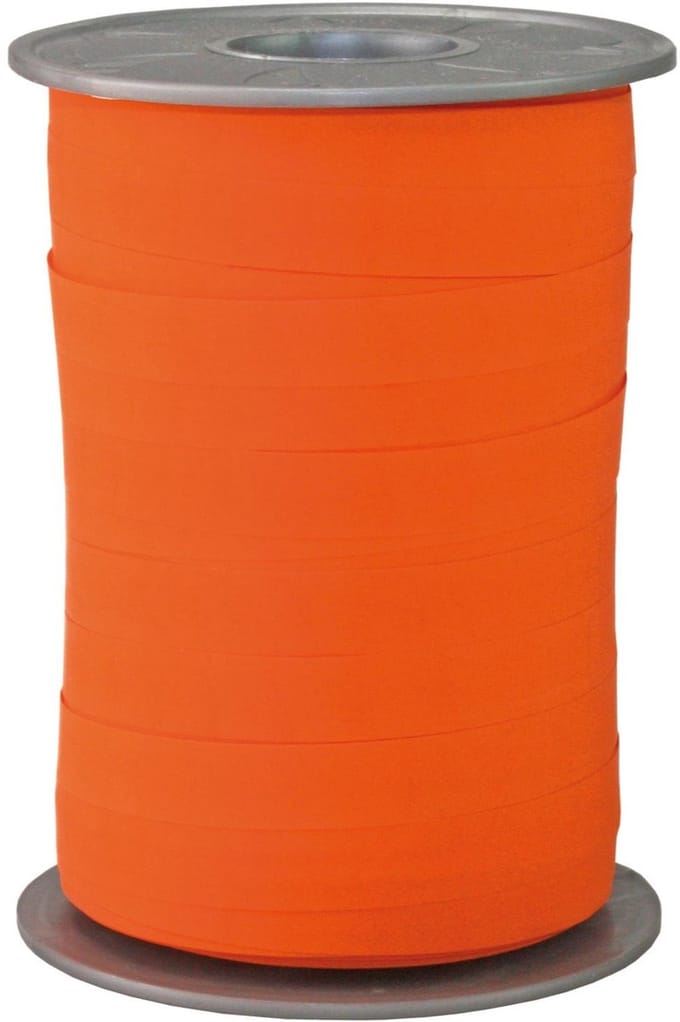 Krullint Paperlook Oranje Mat – Cadeaulint - 10mm