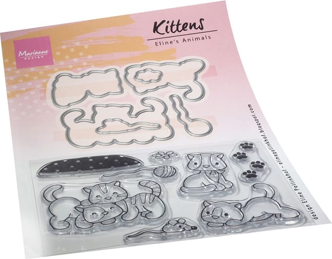 Marianne Design Clear stamps & dies Eline's kittens