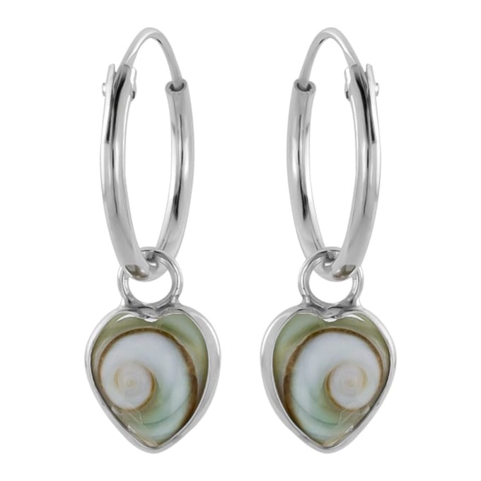 WeLoveSilver - Oorringen - 925 zilver - Hart van schelp - Luxe