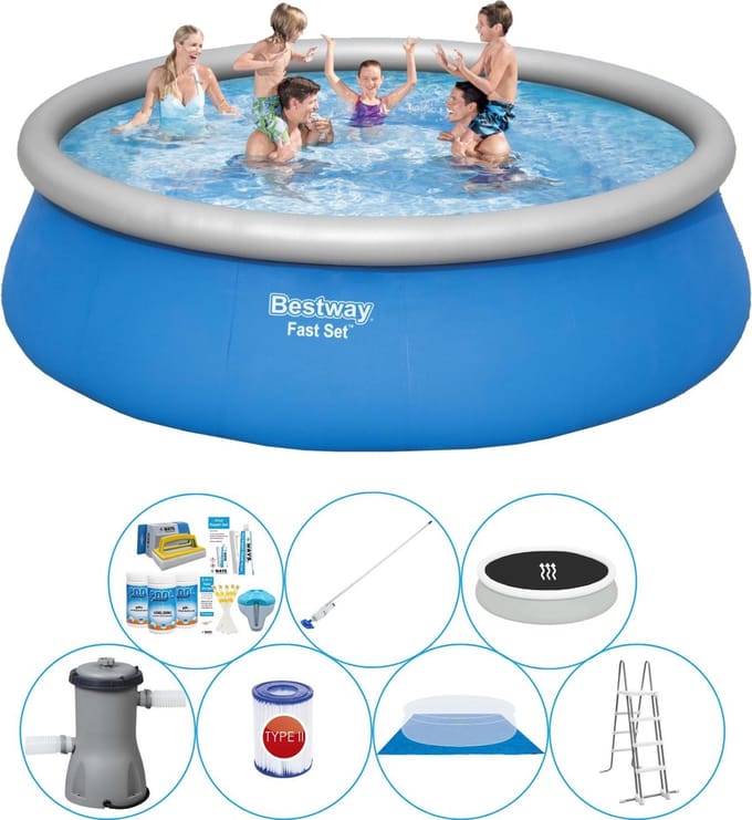 Fast Set Rond 457x122 cm - Deluxe Zwembad Pakket