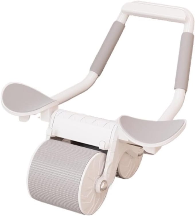 Buikspierwiel - Buikroller - Core Training - Automatische Terugslag - 44 cm Lengte - Wit