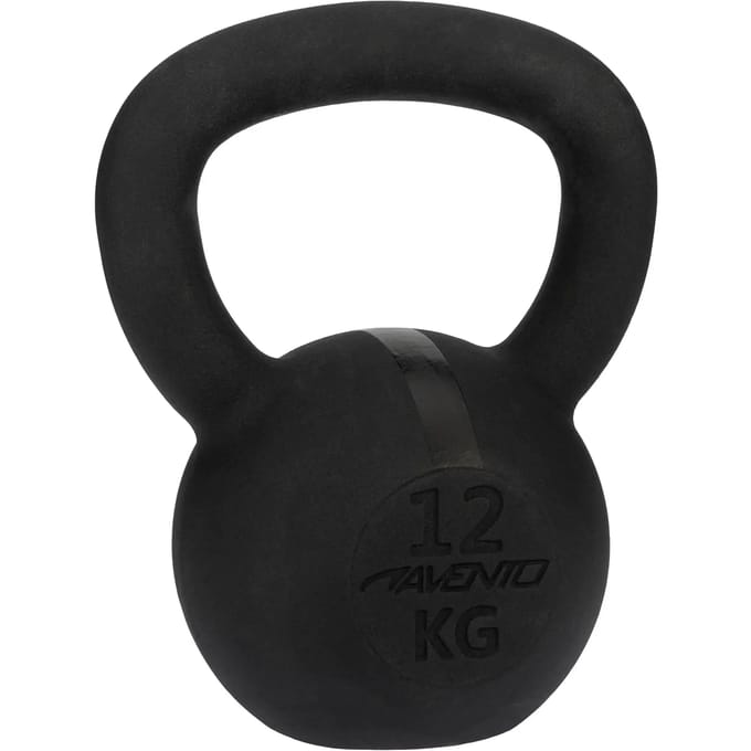 Avento Kettlebell - 12 kg - Gietijzer - Zwart
