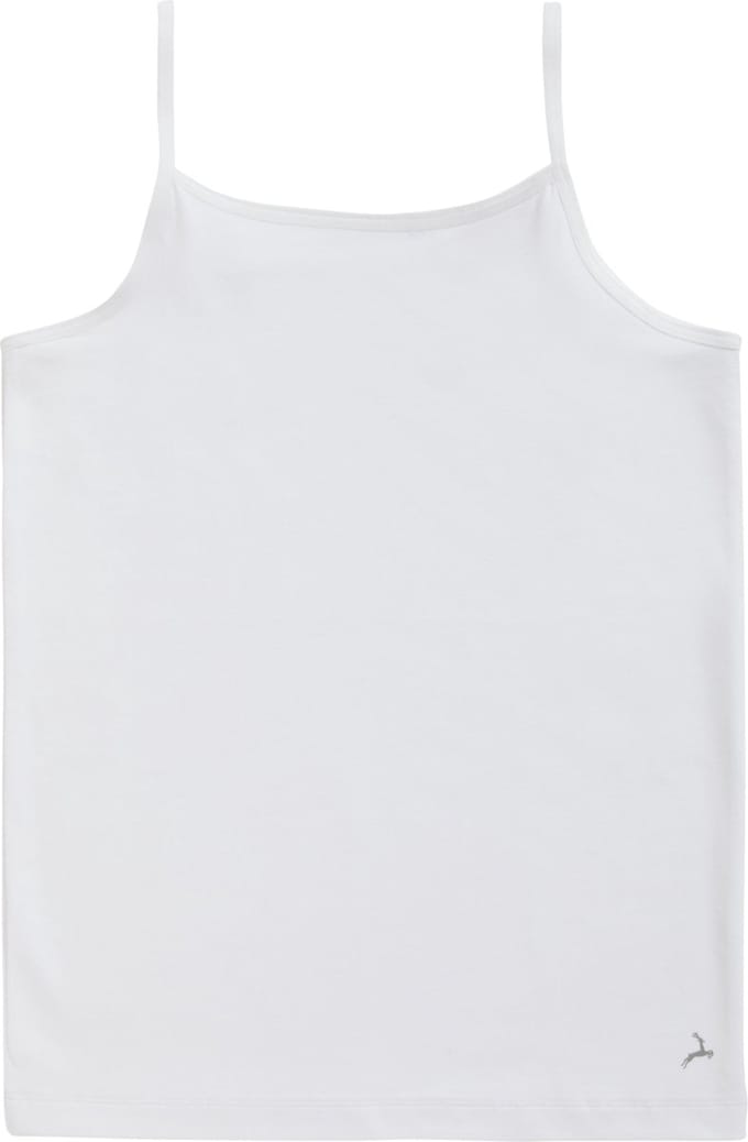 Ten Cate Basics organic cotton stretch spaghetti top wit voor Meisjes | Maat 146/152