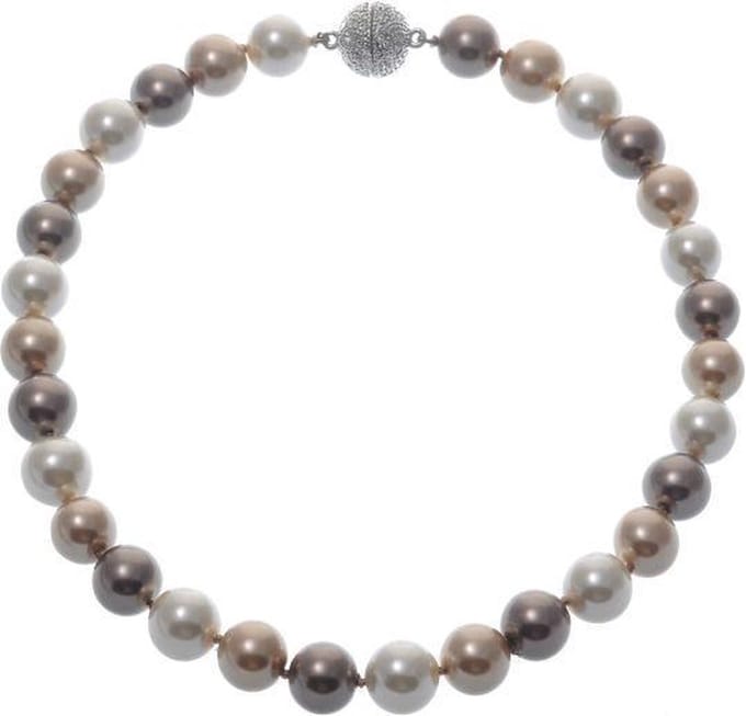 Behave - Parelketting met magneetsluiting - 47 cm - Parel in diverse kleuren