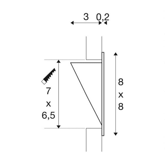 SLV DOWNUNDER PURE Trapverlichting 1x35W 3000K Wit LED 151950