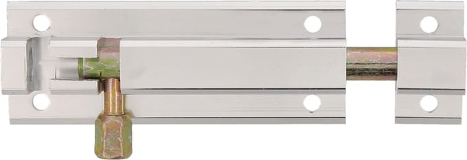 AMIG schuifslot- aluminium - 8 cm - zilver - deur - schutting - raam - plaatgrendel
