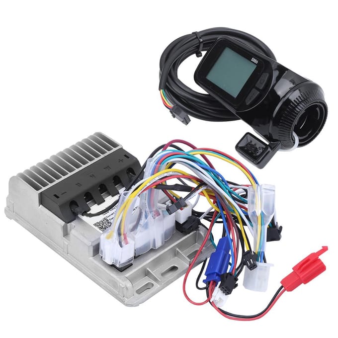 Tricycles Électriques 3648V 500W 3?Mode Sinusoïdal Contrôleur Brushless Ensemble Instrument LCD black