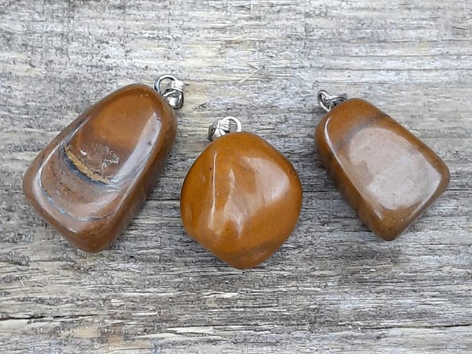 Edelsteen Tijgerijzer hanger