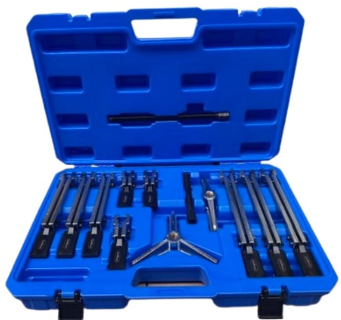 Trekker set, 2 en 3 armig, 13-dlg. poelitrekker set.