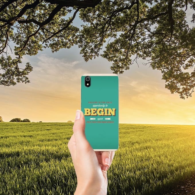 Xiaomi Redmi 7A Siliconen hoesje met naam Quote Begin