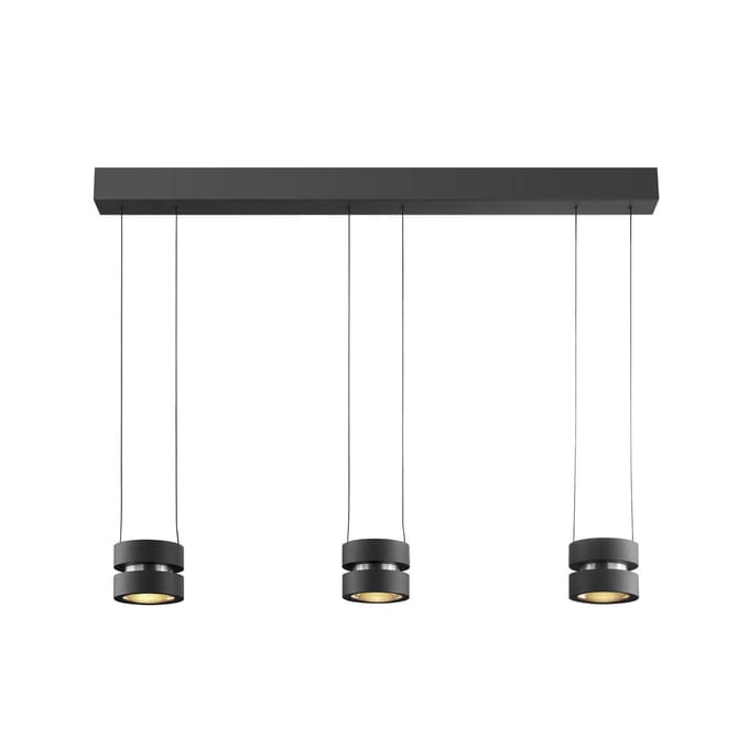 Brilliant LED hanglamp Glow-Sphere, lengte 112 cm, zwart, metaal
