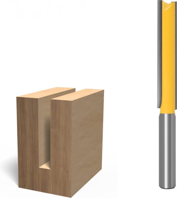groeffrees - Hout Groeffrees Lange Uitvoering - Schacht 8mm - 8*50mm - geel - metaal