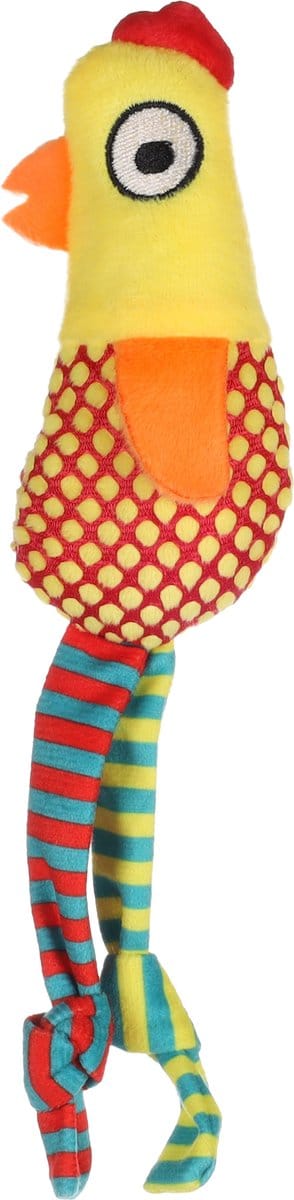 Flamingo Katten Speelgoed Raibo - Kip - Geel - 4,5x5x23cm