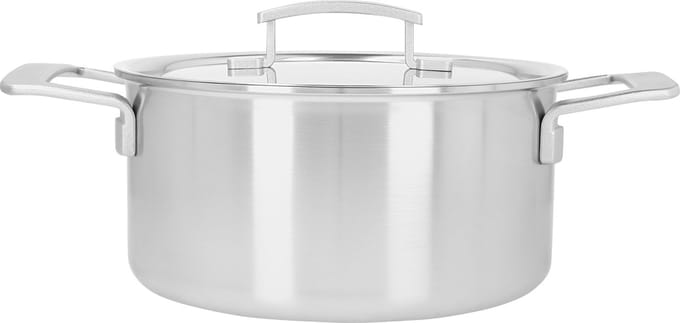 Demeyere Industry 5 Kookpan met deksel - 24cm / 5,2l - 5-laags RVS - Silvinox