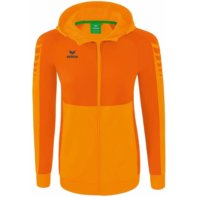Erima Six Wings Trainingsjack Met Capuchon Dames - Oranje / New Orange | Maat: 44