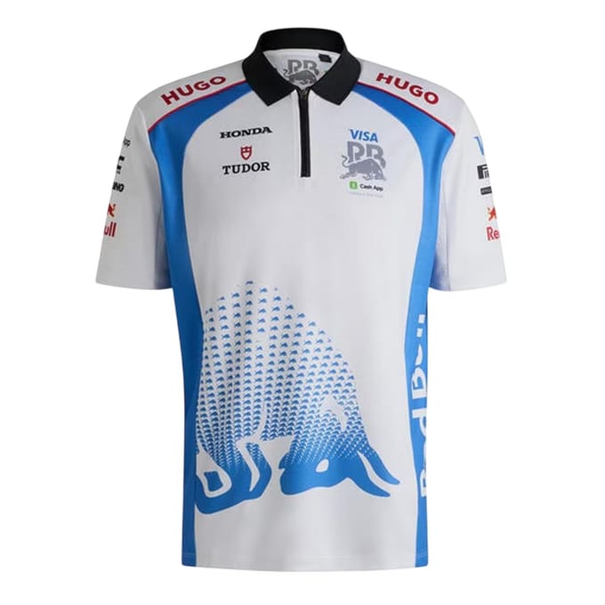 Hugo Mann Vcarb Red Bull Polyester Poloshirt (Wit)