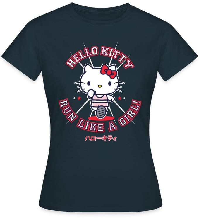 Hello Kitty Run Like A Girl T-Shirt Dames