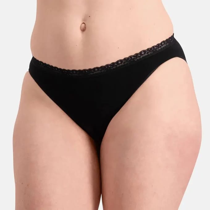 Comfortabel & Zijdezacht Bamboo Basics Seamless Slips Lucy (3-pack) - Zwart - S