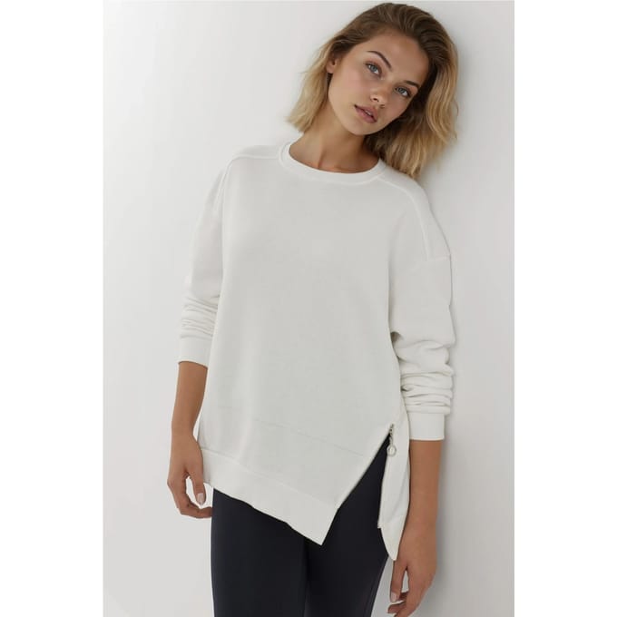 Gestructureerde Sweater met Ritsdetails