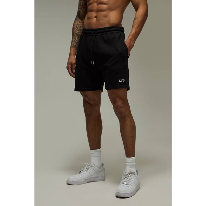 Men's Active Gym Loopback 5inch Shorts | Black | Size Medium
