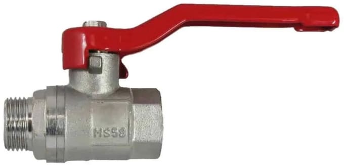 Kogelkraan 3/4 inch Messing met Hendel, PN 25 en PTFE Afsluiting