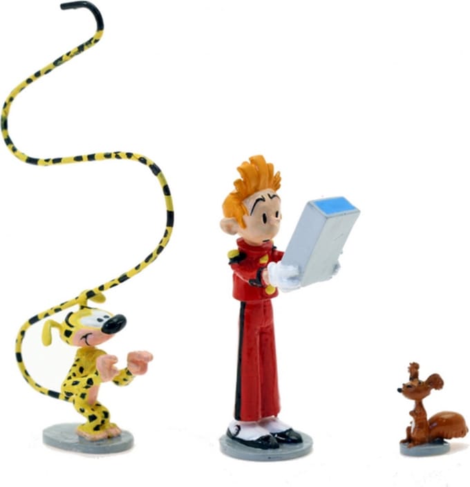 Pixi - Robbedoes, Spip & Marsupulami - Metalen figuurtjes - 2021 - 6cm