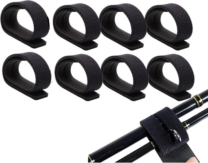 Elastische Hengelriem Set van 8 Stuks voor Optimale Ondersteuning en Gemak tijdens het Vissen