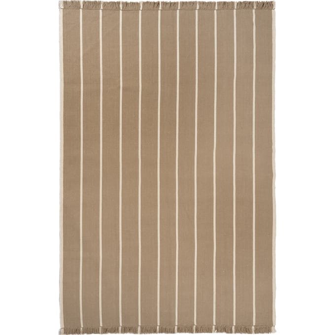 Ferm Living Calm Kelim-deken - dark sand/off-white - 300 x 200 cm
