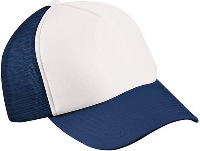 Myrtle Beach Volwassenen Unisex 5 Panel Polyester Mesh Cap (Wit/Zwaar)