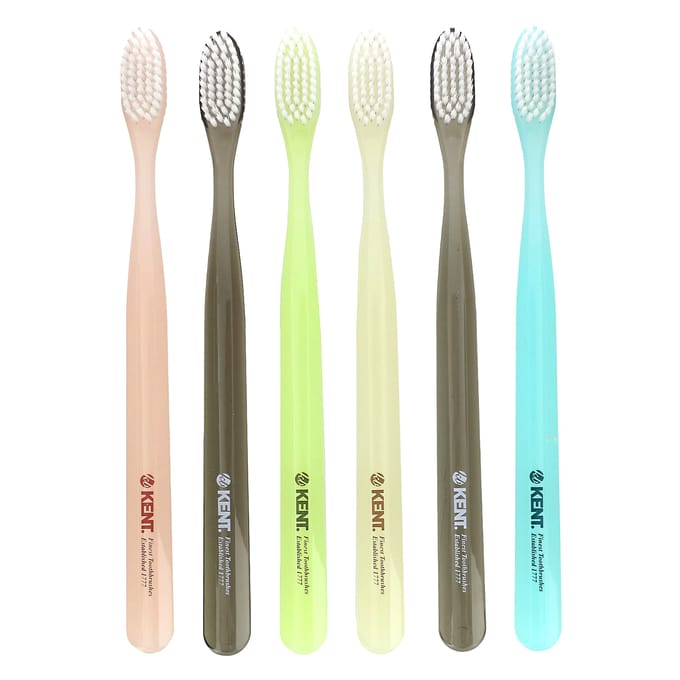 Kent, brosse à dents ultra douce, originale, 6 brosses à dents blue