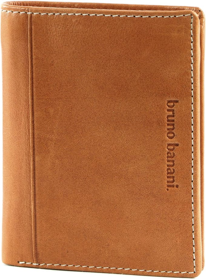 bruno banani Leren Portemonnee Wallet Cognac Lichtbruin