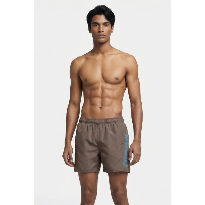 Arena Fundamentals  Logo Boxer R Dark Olive-turquoise Maat: S | Zwembroeken Outlet | Heren | Bruin