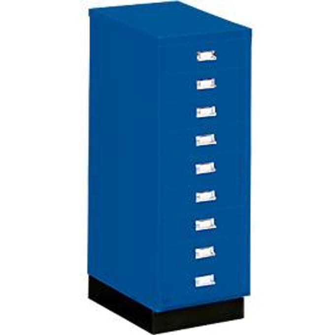 SSI ladekast A3, 9 schuifladen, 940 mm hoog, gentiaanblauw