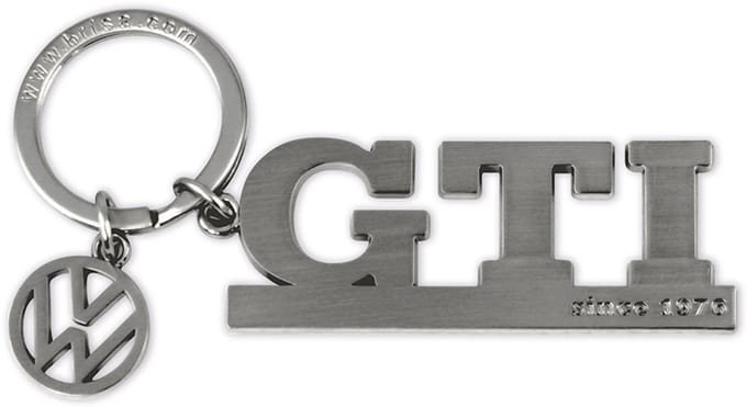 VW GTI Sleutelhanger met Bedel - Zilver