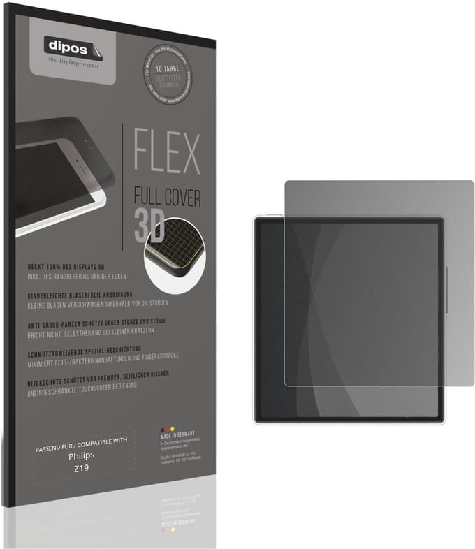dipos FLEX – Matte Privacy Screenprotector geschikt voor Philips Z19 | Volledige Schermbescherming | Case-Friendly