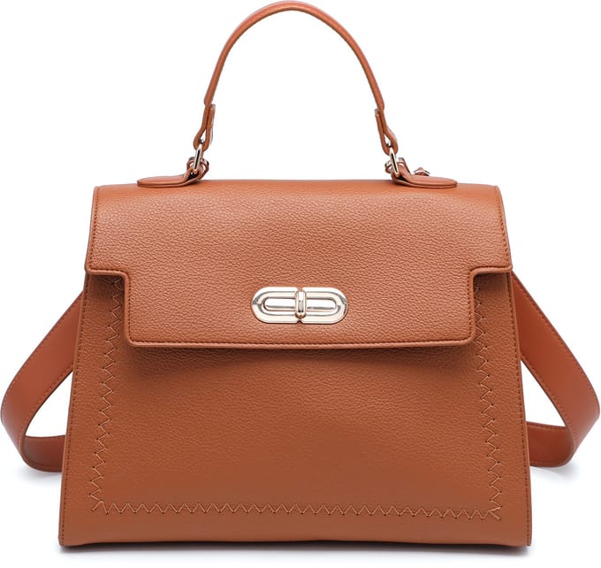 Kassandra & Co - trendy handtas - enkel handvat - camel