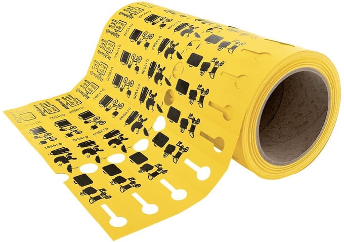 CombiCraft bagagelabels op rol geel - 500 stuks