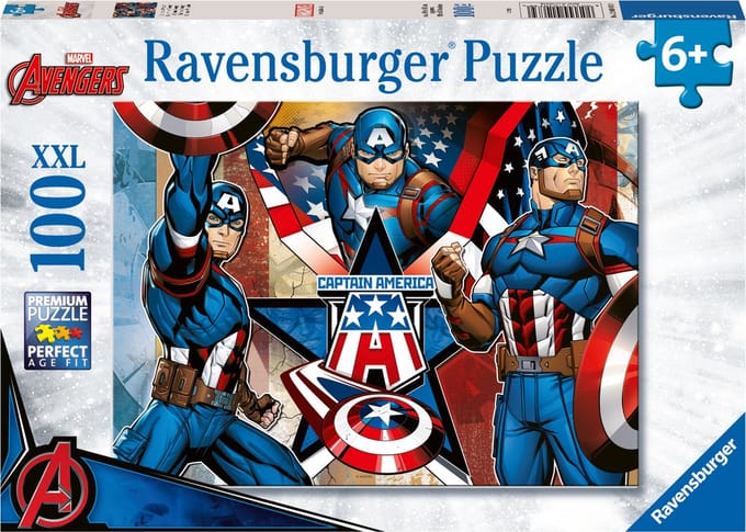 Ravensburger puzzel Captain America - Legpuzzel - 100 XXL stukjes